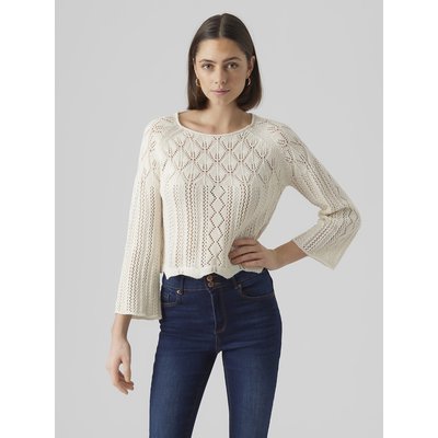Camisola bordada de mangas compridas, gola redonda VERO MODA