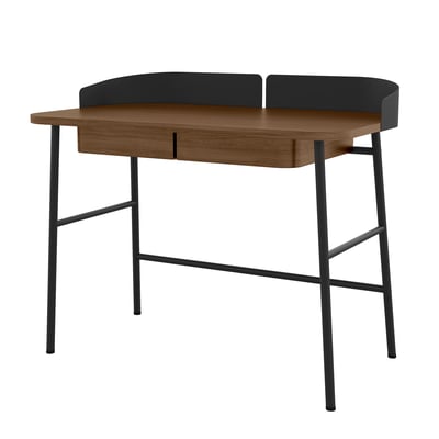 Bureau en chêne teinté et métal coloré, VICTOR HARTO