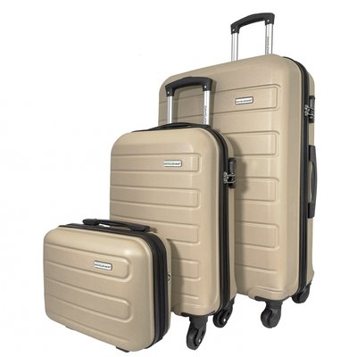 Lot 2 valises cabine et soute et vanity rigides DAVID JONES