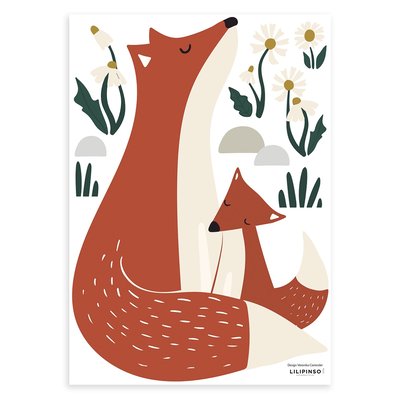 Stickers la famille renard FOREST HAPPINESS LILIPINSO
