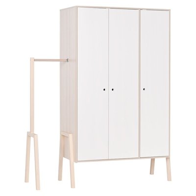 Armoire 3 portes, 5 étagères, 1 penderie et 1 porte manteau - SPOT CALICOSY