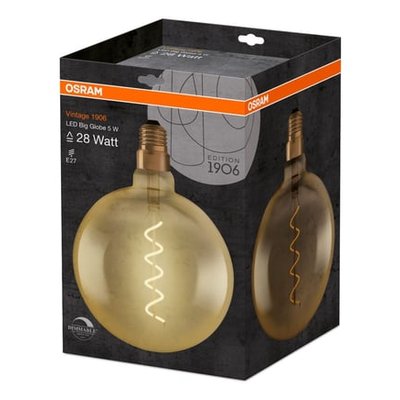 Ampoule Led Globe Ø200 Ambré E27 5w=28 Chaud Dimmable OSRAM