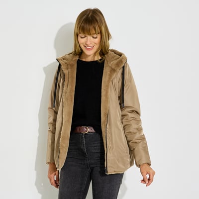 Manteau chaud réversible à capuche GRAIN DE MALICE