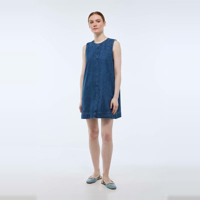 Robe courte en denim en coton BIO GOTS MONOPRIX