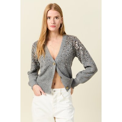 Gilet boutonné à sequins BONOBO
