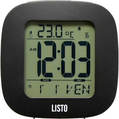 Réveil de voyage RVL-501 Noir LISTO