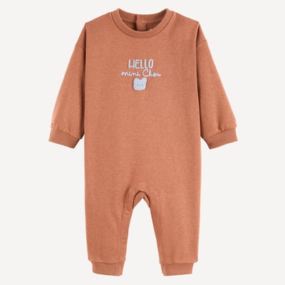 Combinaison longue en molleton, motif ourson devant LA REDOUTE COLLECTIONS