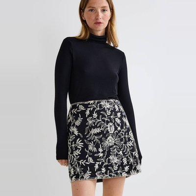 Jupe brodée fleurs shop