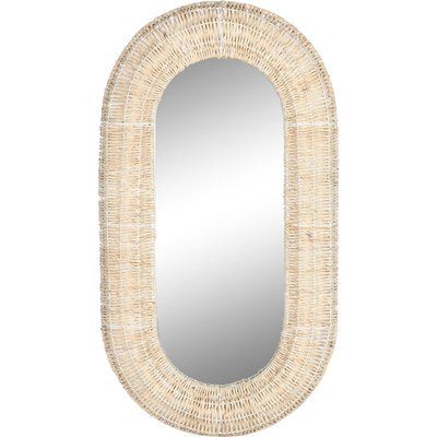 Miroir ovale en fibres naturelles RECOLLECTION