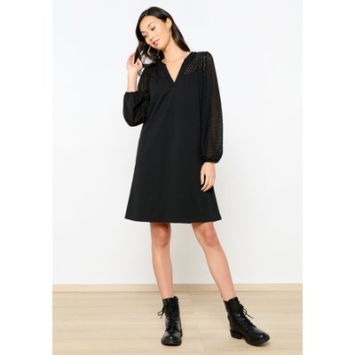 Robe droite avec manches en dentelle LOLALIZA
