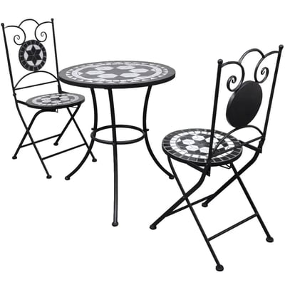 Ensemble bistro 3 à carreaux en céramique HOME MAISON