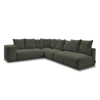 Canapé modulable 6 places en tissu chiné, VOLTAIRE BOBOCHIC
