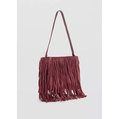 Mini sac en cuir à franges MANGO TEEN
