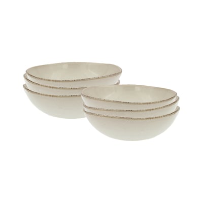 Lot de 6 assiettes creuses, COTON ARTIME
