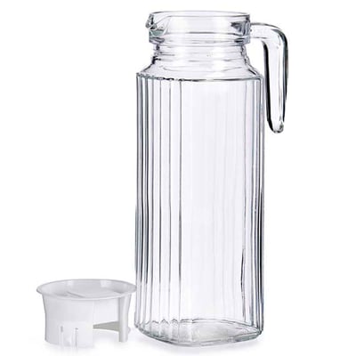 Carafe à Jus de fruits ou eau en verre et bouchon plastique 1L WADIGA