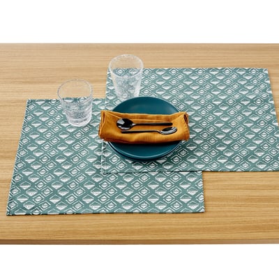 Lot de 2 sets de table imprimés anti-taches Lodge LA REDOUTE INTERIEURS