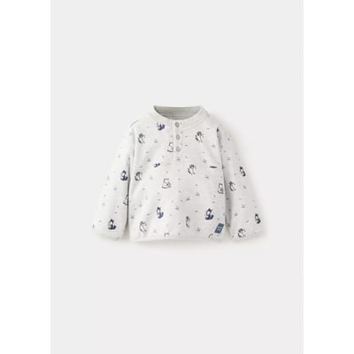 Sweat coton imprimé raton laveurs MANGO BABY