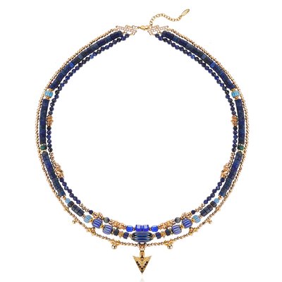 Collier multirang avec perles et sequins TRION HIPANEMA
