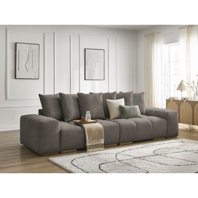 Canapé droit convertible 3 places en tissu bouclette, ANAKIN BOBOCHIC