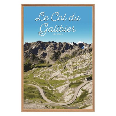 Tableau Mural Illustration Col Du Galibier MONTAGNE CEANOTHE