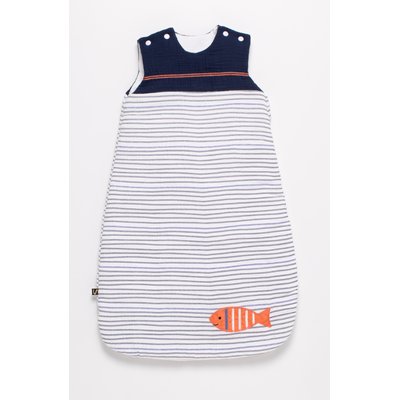 Gigoteuse bébé hiver en double gaze de coton marinière SAUTHON