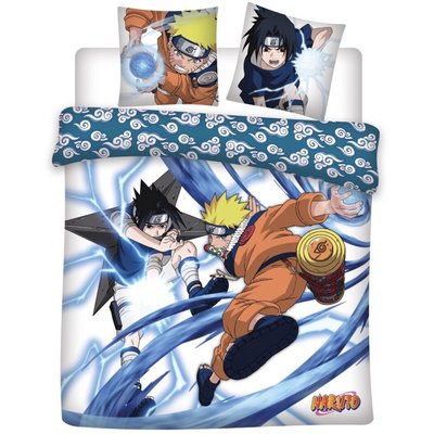 Parure de Lit double Réversible Polycoton Naruto vs Sasuke NARUTO SHIPPUDEN