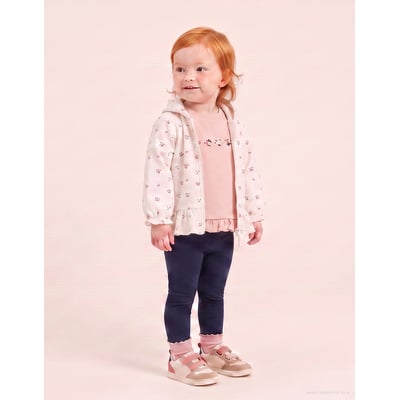 Ensemble de jogging 3 pièces en coton avec imprimé floral ZIPPY