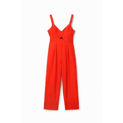 Combinaison longue brodée bretelles - ORANGE - XL DESIGUAL
