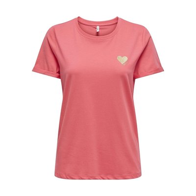 T-Shirt, kleines Herzmotiv vorne ONLY