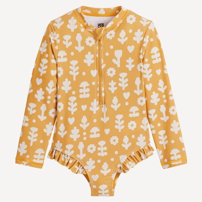 Maillot de bain 1 pièce à manches longues imprimé LA REDOUTE COLLECTIONS