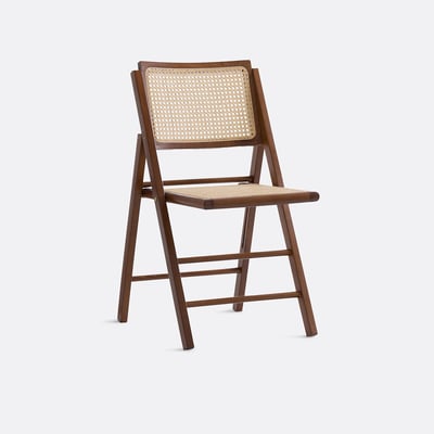 Chaise pliante hêtre et cannage, Rivia LA REDOUTE INTERIEURS