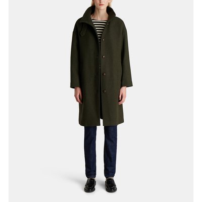 Manteau Mi-long Kaktus Laine Mélangée JODHPUR