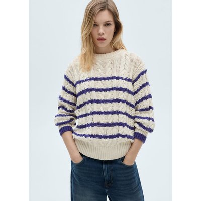 Pull-over torsadé rayures MANGO