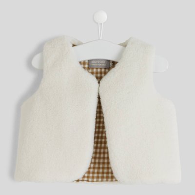 Gilet sans manches uni effet sherpa BOUT'CHOU