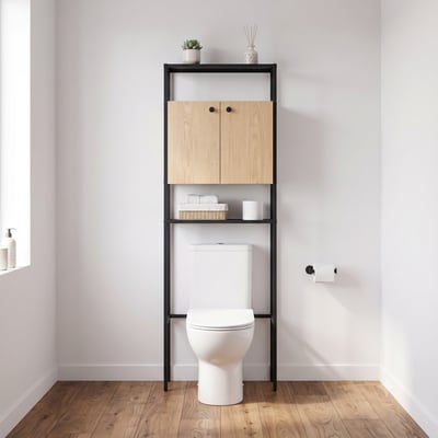 Meuble pont wc bois et métal Jamy MOB IN