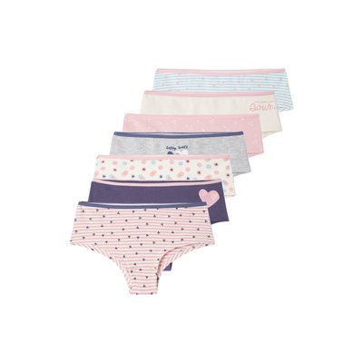 Lot de 7 shorties coeurs VERTBAUDET