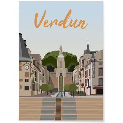 Affiche ville Verdun L'AFFICHERIE