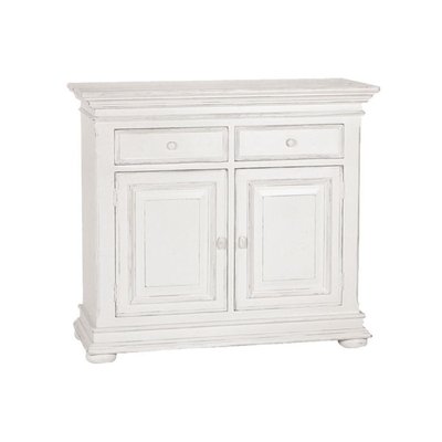 Buffet bas blanc 2 portes 2 tiroirs - INTERIOR'S