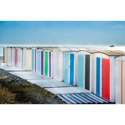 Tableau Sur Toile Cabines Colorées Du Havre PLAGE CEANOTHE