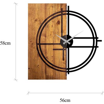 Horloge en bois et métal Clock Cercle HANAH HOME