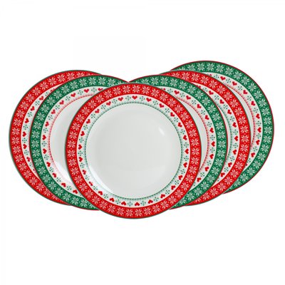 Lot de 6 grandes assiettes, GLOGG ARTIME