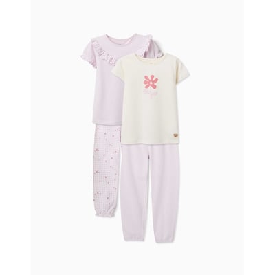 Lot de 2 pyjamas courts en coton avec imprimés floraux ZIPPY
