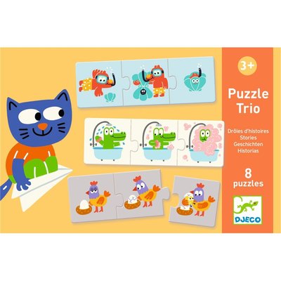 Puzzle trio Drôles d'histoires DJECO