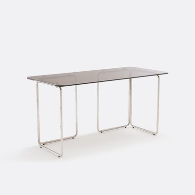 Bureau en verre et acier chromé, Socer LA REDOUTE INTERIEURS