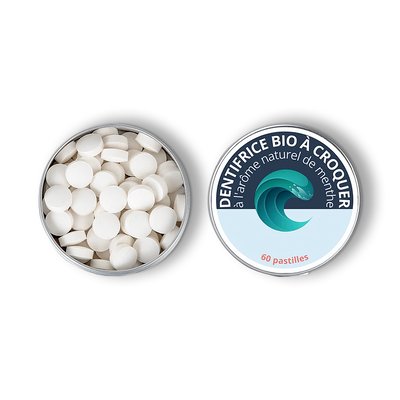 Dentifrice solide en pastilles à croquer à la menthe OCEANSRESPECT