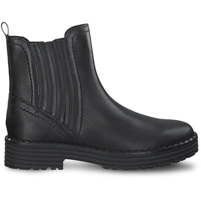 Bottines Chelsea Femme Marco Tozzi - Talon Bloc Végan, Semelle Confort Feel Me - Cuir Synthétique, Look Intemporel