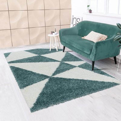 Tapis shaggy tissé motif géométrique TRIANGLE A UN AMOUR DE TAPIS
