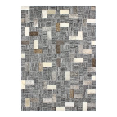 Tapis en cuirs recyclés motif mosaïque THE DECO FACTORY