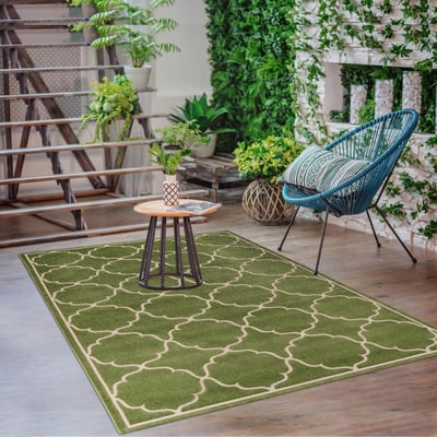 Tapis extérieur tissé kilim rectangle KUMA UN AMOUR DE TAPIS