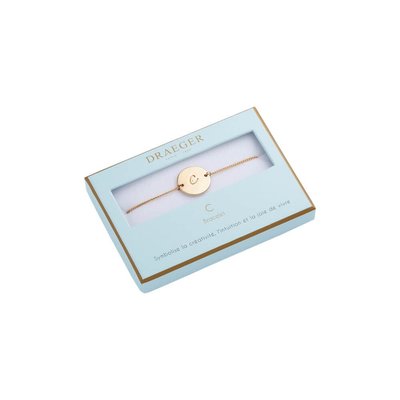 Bracelet fantaisie initiale M prénom DRAEGER PARIS